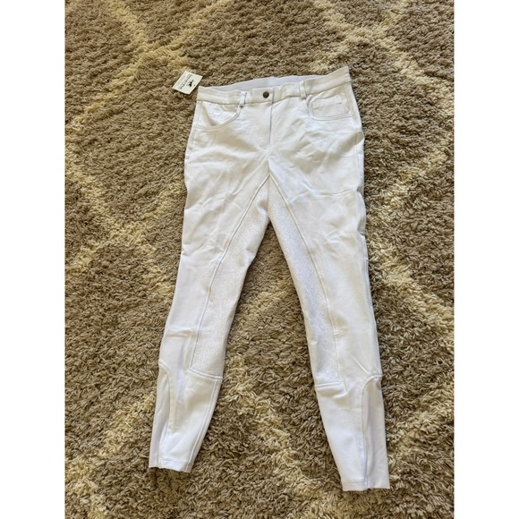 Smartpak Pants - SmartPak White Full Seat Silicone Grip Equestrian Riding Breeches 32R NWT